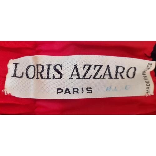 28 - Loris Azzaro, Paris-A late 20th Century red and black evening gown, 24/26