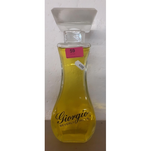 59 - Giorgio Beverley Hills- A large fractice bottle for display and decorative purposes only. Location:R... 