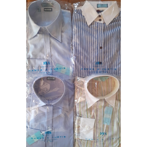 84 - Hawes & Curtis- Four late 20th Century ladies formal shirts of various colours to include Massimo an... 