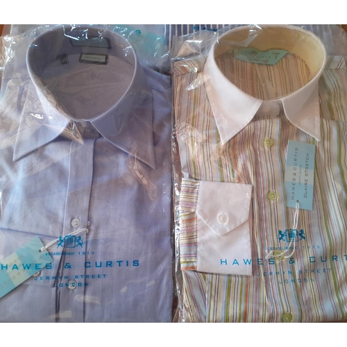 84 - Hawes & Curtis- Four late 20th Century ladies formal shirts of various colours to include Massimo an... 