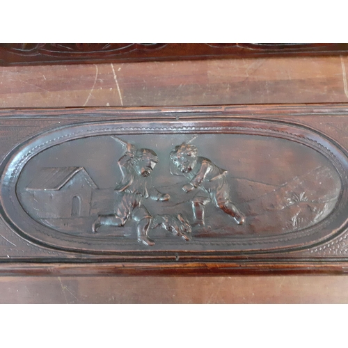 90 - Two 20th Century carved treen glove boxes, one fitted, both with keys. Location:R2:5