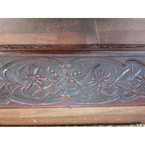 90 - Two 20th Century carved treen glove boxes, one fitted, both with keys. Location:R2:5