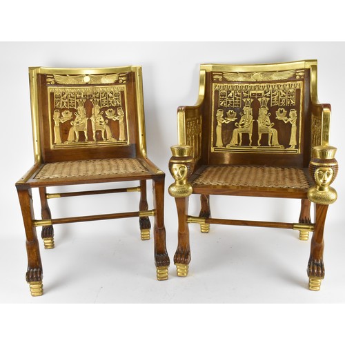 298 - An Egyptian Revival reproduction Throne of Princess Sitamun, daughter of Pharaoh Amenhotep III (1391... 