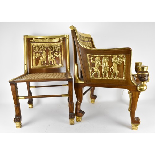 298 - An Egyptian Revival reproduction Throne of Princess Sitamun, daughter of Pharaoh Amenhotep III (1391... 