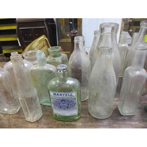 348 - A selection of glass bottles, an oak biscuit barrel and other items
Location: LWB/LAF