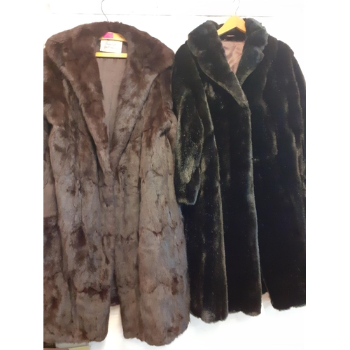 165 - A vintage National Fur Company chestnut brown mink coat, 50