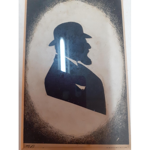 258 - A framed Professor Haden silhouette, late 19th century 
Location: RWM