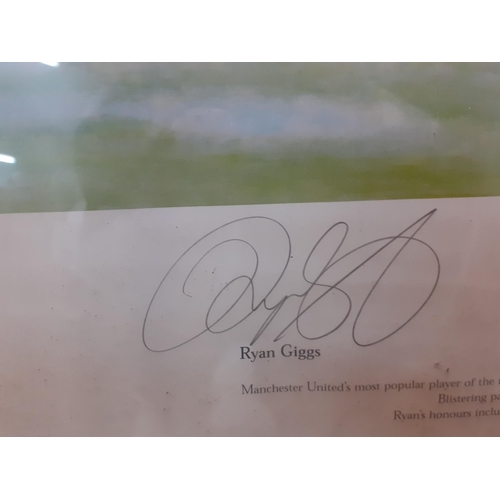 287 - Keith Fearon - Breaking Through, a signed print with the signatures of Ryan Giggs and the artist to ... 