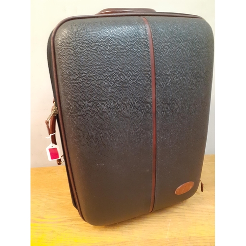 3 - Mulberry-A Scotchgrain wheelie suitcase, deficient of luggage tag with serial number on disc
Locatio... 