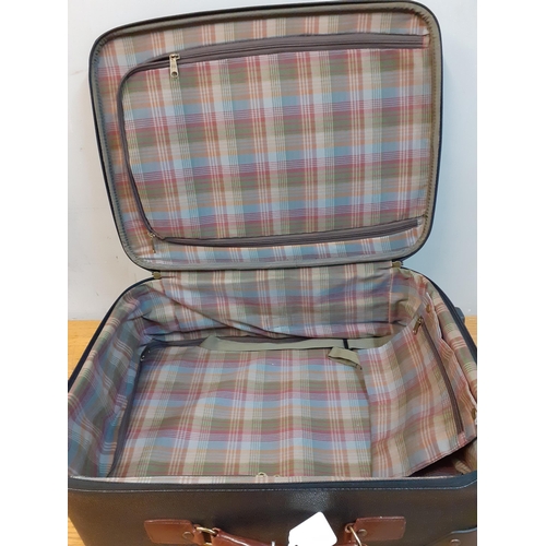 3 - Mulberry-A Scotchgrain wheelie suitcase, deficient of luggage tag with serial number on disc
Locatio... 