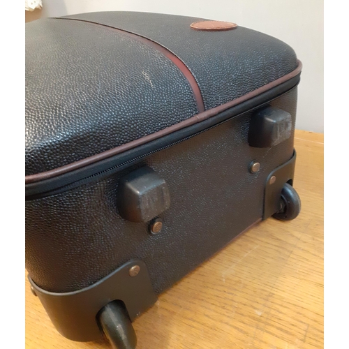 3 - Mulberry-A Scotchgrain wheelie suitcase, deficient of luggage tag with serial number on disc
Locatio... 