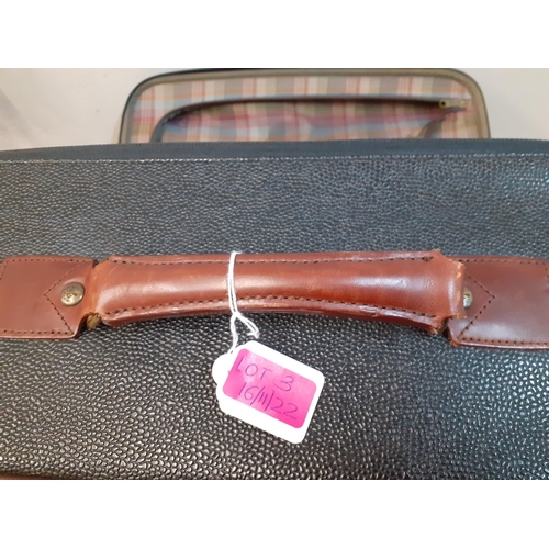 3 - Mulberry-A Scotchgrain wheelie suitcase, deficient of luggage tag with serial number on disc
Locatio... 