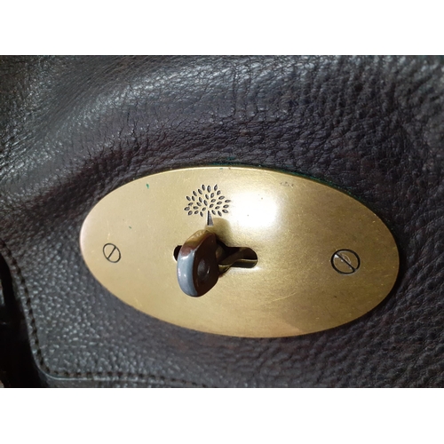 7 - Mulberry-A Bayswater brown natural grain leather handbag with brushed gold tone hardware having a br... 