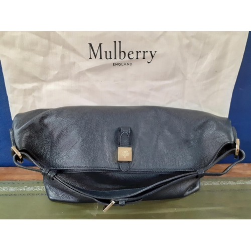 8 - Mulberry-A Tessie black soft grain leather hobo handbag with gold tone hardware and branded dustbag,... 