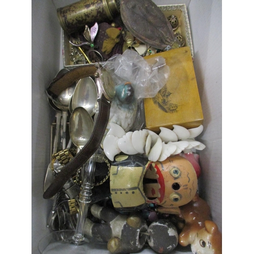 212 - A mixed lot of costume jewellery, purse and one other, monocular telescope, wristwatches including K... 