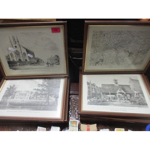 215 - A group of framed and glazed prints of Middlesex, Hounslow, Brentford and other London suburbs, coll... 