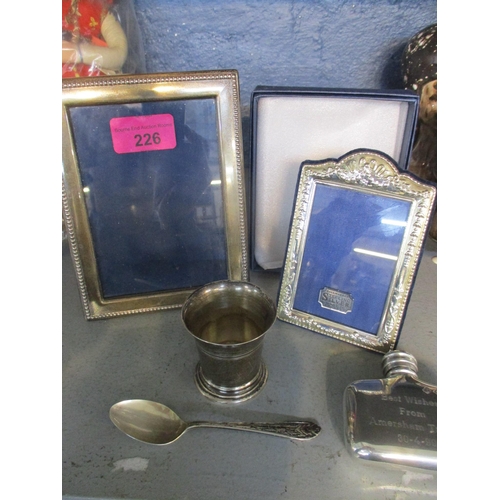 226 - Two contemporary Carrs silver photograph frames, Sheffield 1992 and Sheffield 1993, and a Viners sma... 