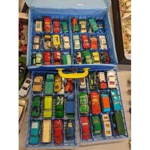 283 - A selection of toy cars to include Lesney, Corgi and Dinky together with a model of Thunderbirds two... 