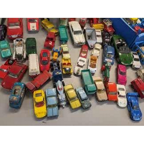 283 - A selection of toy cars to include Lesney, Corgi and Dinky together with a model of Thunderbirds two... 