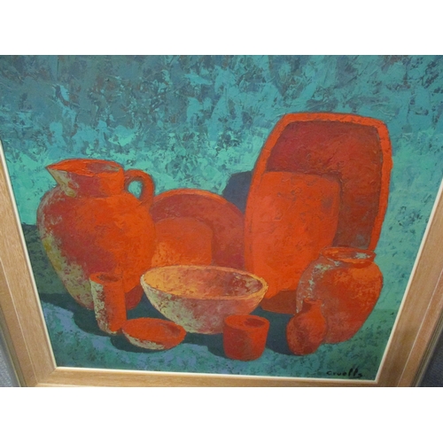 235 - Cruells - still life oil painting signed to the lower right corner, 75cm x 75cm
Location: LWM