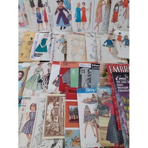 147 - A quantity of 1960's -1980's sewing patterns to include Simplicity, McCalls, Butterick and Style tog... 