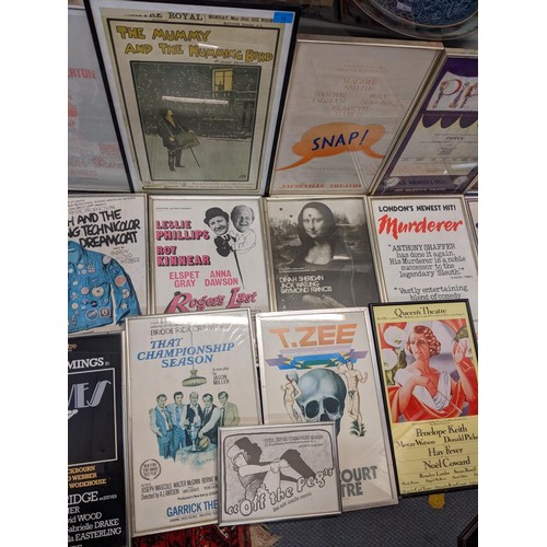 29 - A collection of eighteen framed and glazed theatre programs to include T.Zee, Joseph and the Amazing... 