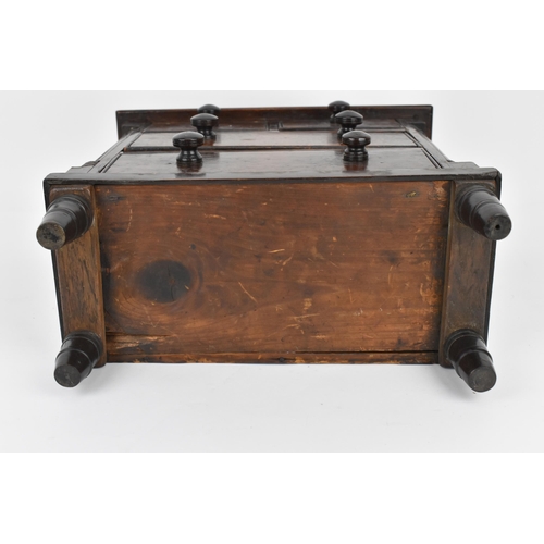 183 - A William IV mahogany miniature/apprentice chest of drawers, circa 1830, with moulded top above two ... 