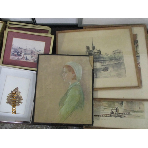 242 - A quantity of pictures to include a Brian Roxby R0I, oil painting on board 