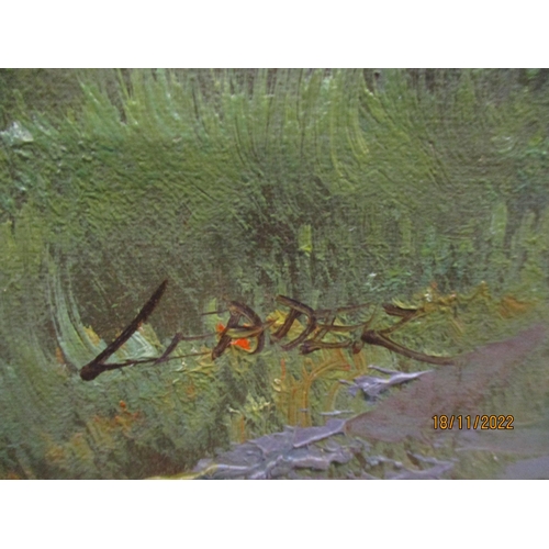 244 - Leader - a wooden river landscape, oil on canvas, signed, 61.5cm x 92cm
Location:FSR