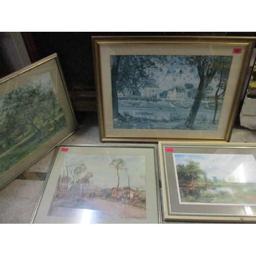 229 - A mixed selection of framed and glazed prints, along with two wall mirrors
Location: A3B