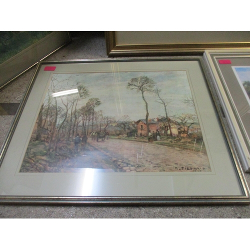 229 - A mixed selection of framed and glazed prints, along with two wall mirrors
Location: A3B