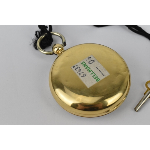 108 - A Victorian 18ct gold open faced pocket watch having a white enamel dial, with gilt hands, Roman num... 