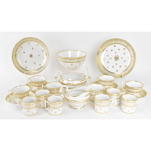 286 - An early 19th century Crown Derby porcelain part tea/coffee set, circa 1806-1825, comprising six tea... 