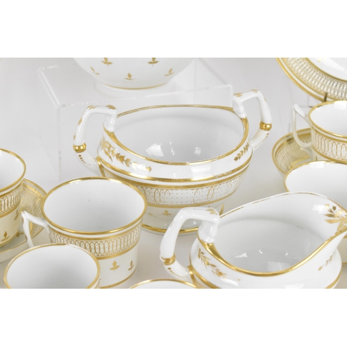 286 - An early 19th century Crown Derby porcelain part tea/coffee set, circa 1806-1825, comprising six tea... 