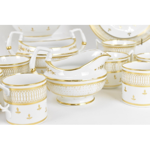 286 - An early 19th century Crown Derby porcelain part tea/coffee set, circa 1806-1825, comprising six tea... 