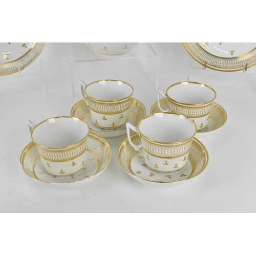 286 - An early 19th century Crown Derby porcelain part tea/coffee set, circa 1806-1825, comprising six tea... 