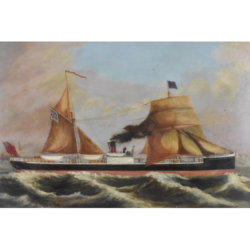 287 - British School, early 20th century, 
maritime scene depicting the RMS Durham Castle passenger/cargo ... 