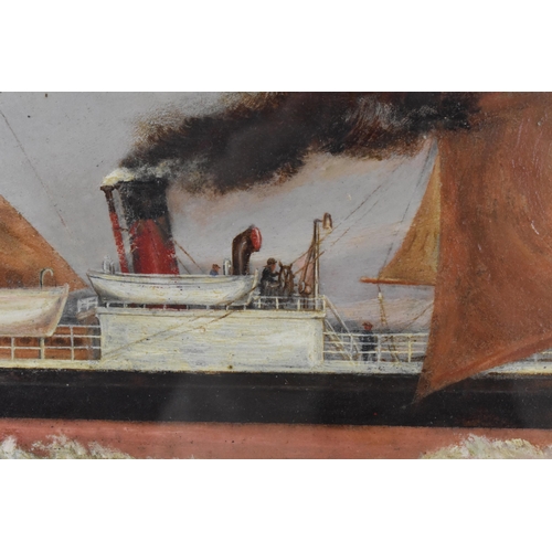 287 - British School, early 20th century, 
maritime scene depicting the RMS Durham Castle passenger/cargo ... 