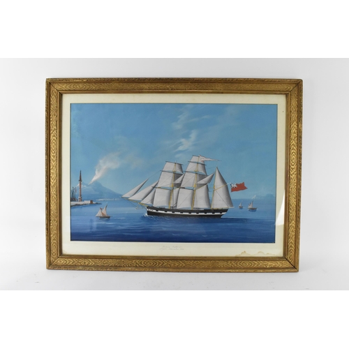 288 - British School, late 19th century, maritime scene depicting the 'Barque Faithful' ship along the Nea... 