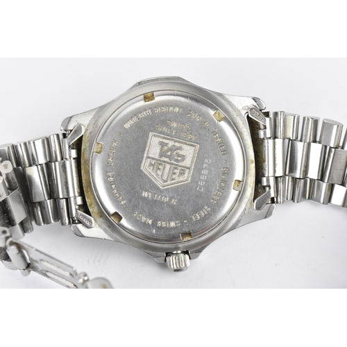 3 - A Tag Heuer gartz, gents stainless steel wristwatch, having a black dial signed Professional, 200 Me... 