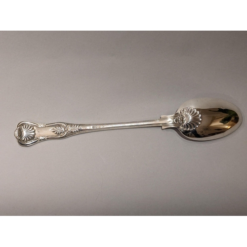 105 - A George IV silver stuffing or basting spoon, by Charles Ely London 1826, double struck Kings patter... 