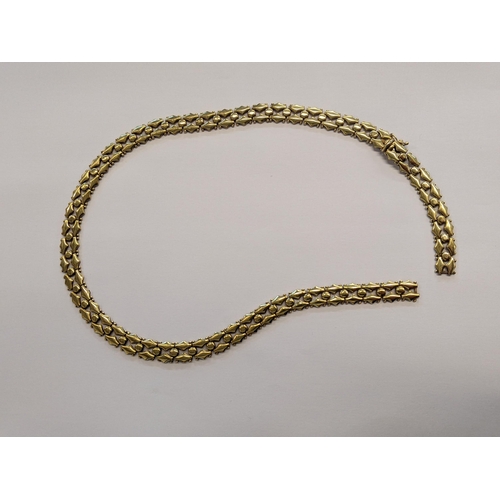 30 - An Italian 9ct gold diamond and ball shaped link necklace, 23.5g A/F
Location: CAB5