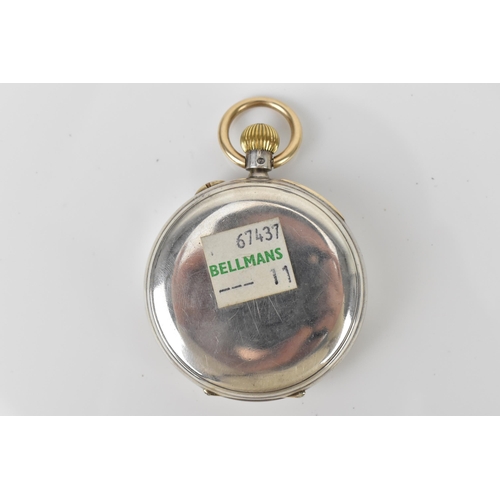 101 - An early 20th century Charles Frodsham, silver open faced pocket watch having a white enamel dial, s... 