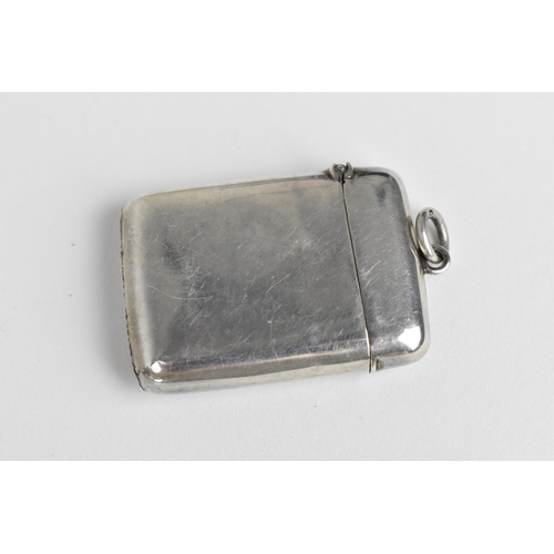 170 - A George V silver and hardstone vesta case by Joseph Cook & Son, Birmingham 1918, in the Scottish st... 