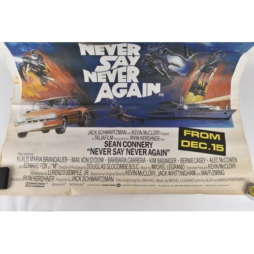 292 - A Vintage James Bond 007 film cinema poster for 'Never say Never', with Sean Connery, 152 cm  high L... 