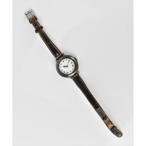 71 - An early 20th century Rolex, ladies, silver wristwatch, circa 1926, having a white dial with Roman n... 