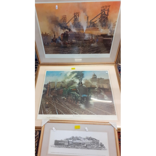 125 - Terence Cuneo - two limited edition prints of The Elizabethan and last of the Steam Workhorses, toge... 