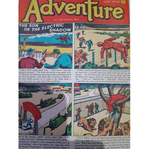 160 - A quantity of 1950s The Adventure comics 1951-56 to include the stories Strang, King Kong Charlie, R... 