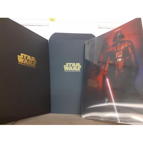 278 - Two folios of Star Wars Classic Movie Posters, 24 in total, 42cm x 30cm, together with a Morphing li... 