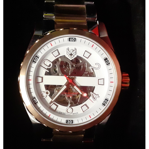 304 - A gents two-tone Swiss Eagle automatic watch Location: R1.3